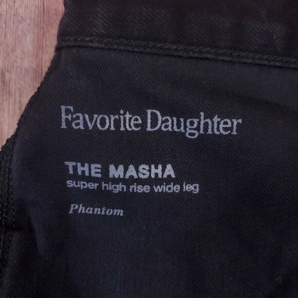 Favorite Daughter Size 34 The Masha Super High Rise Wide Leg Jeans Phantom - Picture 11 of 14